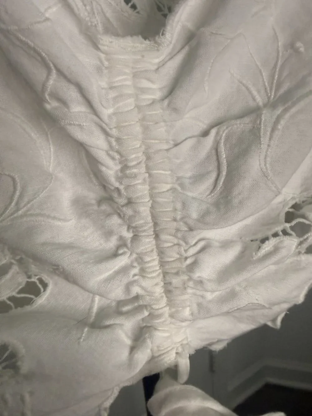 MOTHER The Social Butterfly Eyelet Crop Top- S- Bright White MSRP MSRP $218 - Picture 13 of 13